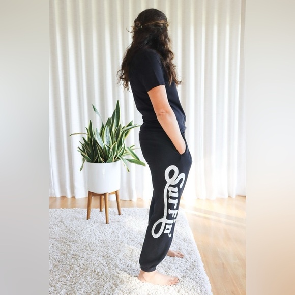 Aviator Nation Men or Women Surfin Dark Gray/Black Sweatpants 🖤 Large - Picture 2 of 13